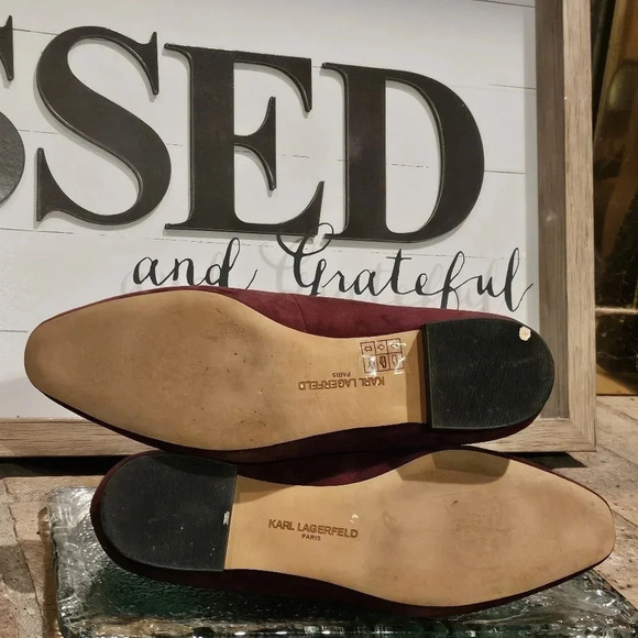 Karl Lagerfeld Paris Noor Suede Loafer Flat w Jewel Rhinestone Wmns Sz 8.5 - Picture 15 of 17